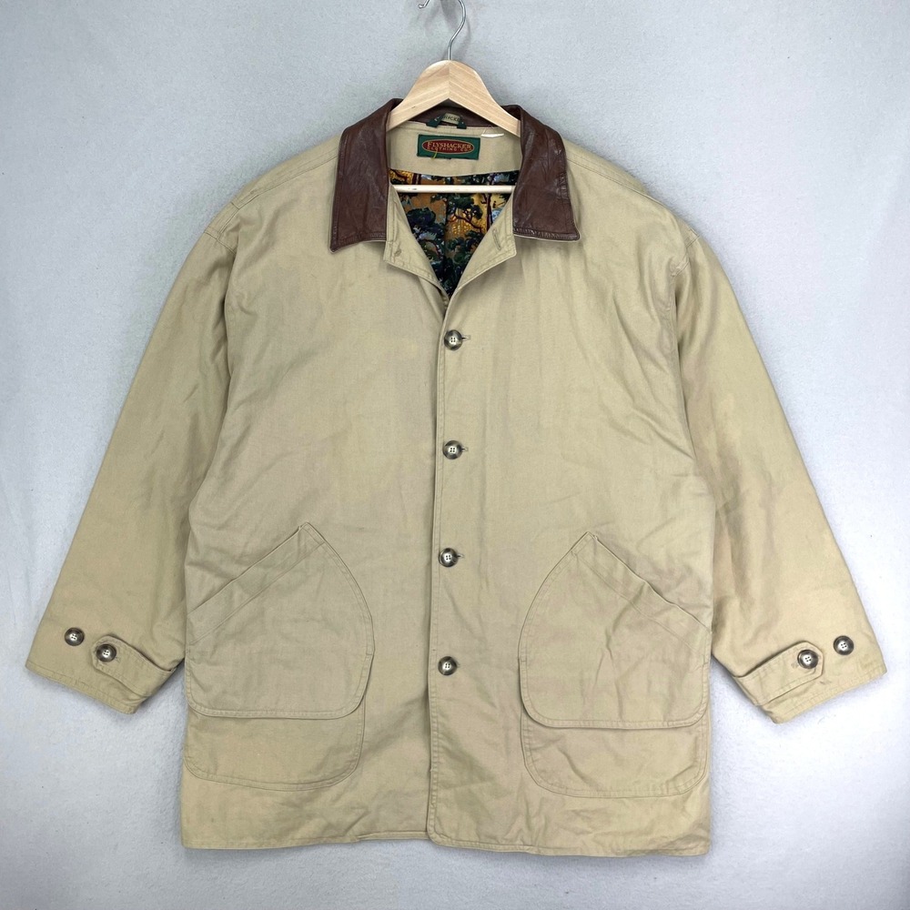 Vintage Flyshacker Barn Coat Medium Khaki Lined Canvas Field Jacket Utility Work